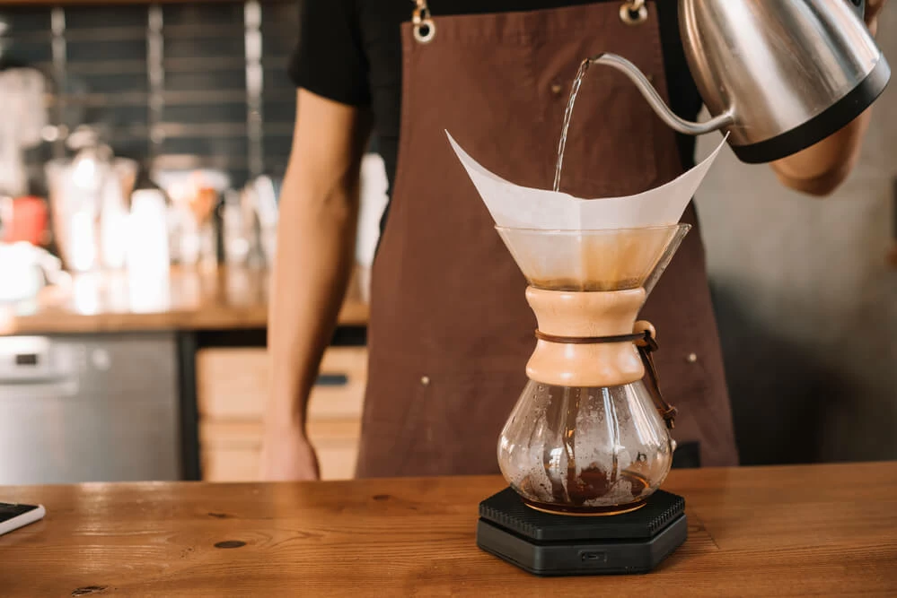 Chemex 3 cup or 6 cup brewing process